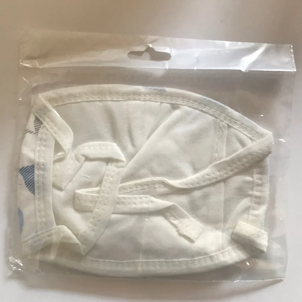 PACK of 4 (FOUR) NO ELASTIC TODDLERS Face Masks